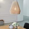 imageGLOBE Electric 61090 Rio 1Light Pendant Light Light Twine Shade White Socket White Cloth Hanging CordGrant