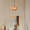 imageGLOBE Electric 61090 Rio 1Light Pendant Light Light Twine Shade White Socket White Cloth Hanging CordLotus