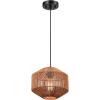 imageGLOBE Electric 61090 Rio 1Light Pendant Light Light Twine Shade White Socket White Cloth Hanging CordLotus