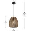 imageGLOBE Electric 61090 Rio 1Light Pendant Light Light Twine Shade White Socket White Cloth Hanging CordMarlow