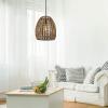 imageGLOBE Electric 61090 Rio 1Light Pendant Light Light Twine Shade White Socket White Cloth Hanging CordMarlow