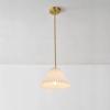 imageGLOBE Electric 61094 3Light Cascading Pendant Light Chrome Accents White ShadesMatte Brass