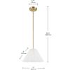 imageGLOBE Electric 61094 3Light Cascading Pendant Light Chrome Accents White ShadesMatte Brass
