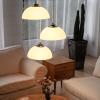 imageGLOBE Electric 61094 3Light Cascading Pendant Light Chrome Accents White ShadesWhite  Chrome