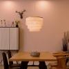 imageGLOBE Electric 61094 3Light Cascading Pendant Light Chrome Accents White ShadesWhite  Fringe