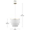 imageGLOBE Electric 61094 3Light Cascading Pendant Light Chrome Accents White ShadesWhite  Fringe
