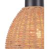 imageGLOBE Electric 65000052 Novogratz x 1Light Wall Sconce Matte Brass Finish Rattan Shade OnOff Pull Chain Switch Wall Lighting Kitchen Sconces Wall Lights for Living Room Home DcorBriar Black