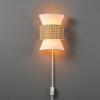 imageGLOBE Electric 65000052 Novogratz x 1Light Wall Sconce Matte Brass Finish Rattan Shade OnOff Pull Chain Switch Wall Lighting Kitchen Sconces Wall Lights for Living Room Home DcorAyla