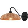 imageGLOBE Electric 65000052 Novogratz x 1Light Wall Sconce Matte Brass Finish Rattan Shade OnOff Pull Chain Switch Wall Lighting Kitchen Sconces Wall Lights for Living Room Home DcorBrittany