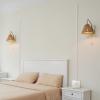 imageGLOBE Electric 65000052 Novogratz x 1Light Wall Sconce Matte Brass Finish Rattan Shade OnOff Pull Chain Switch Wall Lighting Kitchen Sconces Wall Lights for Living Room Home DcorEtienne