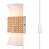 imageGLOBE Electric 65000052 Novogratz x 1Light Wall Sconce Matte Brass Finish Rattan Shade OnOff Pull Chain Switch Wall Lighting Kitchen Sconces Wall Lights for Living Room Home DcorAyla