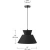 imageGLOBE Electric 65778 Madison 2Light Chandelier Black Fabric Shade Bulb Not Included