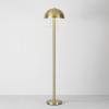 imageGLOBE Electric 65786 Haydel 60quot 2Light Floor Lamp Matte Brass Double OnOff Pull Chain Bulb Not Included