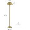 imageGLOBE Electric 65786 Haydel 60quot 2Light Floor Lamp Matte Brass Double OnOff Pull Chain Bulb Not Included