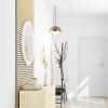 imageGLOBE Electric 65826 Hazel 1Light Pendant Lighting Matte Brass Bulb Not IncludedAmelia Brass