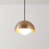 imageGLOBE Electric 65826 Hazel 1Light Pendant Lighting Matte Brass Bulb Not IncludedAmelia Brass