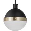 imageGLOBE Electric 65826 Hazel 1Light Pendant Lighting Matte Brass Bulb Not IncludedBari