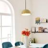 imageGLOBE Electric 65826 Hazel 1Light Pendant Lighting Matte Brass Bulb Not IncludedDolores