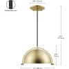 imageGLOBE Electric 65826 Hazel 1Light Pendant Lighting Matte Brass Bulb Not IncludedDolores