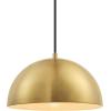imageGLOBE Electric 65826 Hazel 1Light Pendant Lighting Matte Brass Bulb Not IncludedHazel