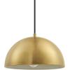imageGLOBE Electric 65826 Hazel 1Light Pendant Lighting Matte Brass Bulb Not IncludedHazel