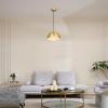 imageGLOBE Electric 65826 Hazel 1Light Pendant Lighting Matte Brass Bulb Not IncludedHazel