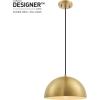 imageGLOBE Electric 65826 Hazel 1Light Pendant Lighting Matte Brass Bulb Not IncludedHazel