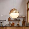 imageGLOBE Electric 65826 Hazel 1Light Pendant Lighting Matte Brass Bulb Not IncludedYork