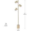 imageGLOBE Electric 67354 67quot 3Light Track Tree Lamp Matte Black Matte Brass Accents Floor Lamp for Living Room Adjustable Lamp Home Office Accessories Home Improvement Reading LampGold