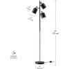 imageGLOBE Electric 67354 67quot 3Light Track Tree Lamp Matte Black Matte Brass Accents Floor Lamp for Living Room Adjustable Lamp Home Office Accessories Home Improvement Reading LampMatte Black  Brass