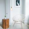 imageGLOBE Electric 69997 Emile 1Light Plugin Exposed Pendant 15ft Teal Cloth Cord inLine OnOff Rocker Switch Brass Socket 180 Bulb Not Included