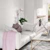 imageGLOBE Electric Cleo 1Light Plugin or Hardwire Wall Sconce Blush Pink Matte Brass Accents Black Cloth Cord Bulb Not Included