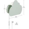 imageGLOBE Electric Nimbus 1Light Floating Cloud Plugin Wall Sconce Matte Mint 6ft Clear Cord Inline OnOff Rocker Switch Bulb Not Included