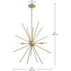 imageGLOBE Electric Novogratz x 65781 Celeste 4Light Chandelier Matte Brass Bulb Not IncludedCeleste