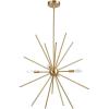imageGLOBE Electric Novogratz x 65781 Celeste 4Light Chandelier Matte Brass Bulb Not IncludedCeleste