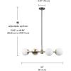 imageGLOBE Electric Novogratz x 65781 Celeste 4Light Chandelier Matte Brass Bulb Not IncludedCelestia