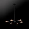 imageGLOBE Electric Novogratz x 65781 Celeste 4Light Chandelier Matte Brass Bulb Not IncludedTetra Black