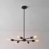 imageGLOBE Electric Novogratz x 65781 Celeste 4Light Chandelier Matte Brass Bulb Not IncludedTetra Black