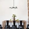 imageGLOBE Electric Novogratz x 65781 Celeste 4Light Chandelier Matte Brass Bulb Not IncludedTetra Black
