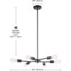 imageGLOBE Electric Novogratz x 65781 Celeste 4Light Chandelier Matte Brass Bulb Not IncludedTetra Black