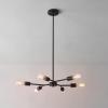 imageGLOBE Electric Novogratz x 65781 Celeste 4Light Chandelier Matte Brass Bulb Not IncludedTetra Black