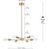 imageGLOBE Electric Novogratz x 65781 Celeste 4Light Chandelier Matte Brass Bulb Not IncludedTetra Brass