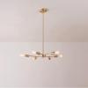 imageGLOBE Electric Novogratz x 65781 Celeste 4Light Chandelier Matte Brass Bulb Not IncludedTetra Brass