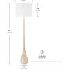 imageGLOBE Electric Novogratz x Harrington 65quot Floor Lamp 2Tone Faux Wood Base White Fabric Shade Socket Rotary Switch 67225Faux Wood  Katana