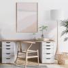 imageGLOBE Electric Novogratz x Harrington 65quot Floor Lamp 2Tone Faux Wood Base White Fabric Shade Socket Rotary Switch 67225Faux Wood  Katana
