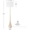 imageGLOBE Electric Novogratz x Harrington 65quot Floor Lamp 2Tone Faux Wood Base White Fabric Shade Socket Rotary Switch 67225Faux Wood  Katana