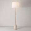 imageGLOBE Electric Novogratz x Harrington 65quot Floor Lamp 2Tone Faux Wood Base White Fabric Shade Socket Rotary Switch 67225Faux Wood  Katana