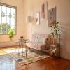 imageGLOBE Electric Novogratz x Harrington 65quot Floor Lamp 2Tone Faux Wood Base White Fabric Shade Socket Rotary Switch 67225Faux Wood