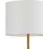 imageGLOBE Electric Novogratz x Harrington 65quot Floor Lamp 2Tone Faux Wood Base White Fabric Shade Socket Rotary Switch 67225Faux Wood