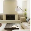 imageGLOBE Electric Novogratz x Harrington 65quot Floor Lamp 2Tone Faux Wood Base White Fabric Shade Socket Rotary Switch 67225Matte Black